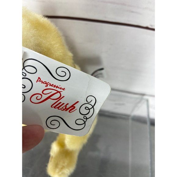 Progressive Plush Yellow Tan Furry Jointed‎ Teddy Bear Stuffed Animal 9" - Picture 4 of 7